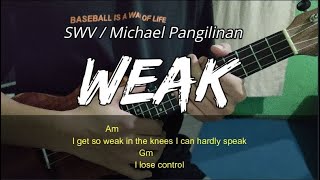 Weak  Michael Pangilinan  Ukulele Tutorial Lyrics amp Chords [upl. by Lacefield608]