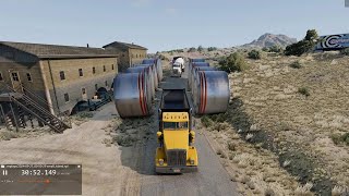 Trucks amp Bus car vs Giant Bollards beamngdrive shorts beamngdrivemods [upl. by Ecirtaemed]