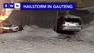 Freak hailstorm batters parts of Joburg properties damaged [upl. by Ingeberg869]