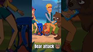 Bear attack 🐻shortsanimationcartoon [upl. by Amles206]