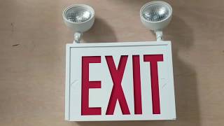 NYCOMBOR2 New York City Approved Exit Sign  Emergency Light Combo [upl. by Jala]