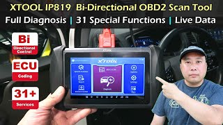 BiDirectional OBD2 Scan Tool For Your Car  XTOOL IP819 [upl. by Alma]