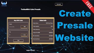 Create Presale Website  FREE Tutorial amp Source Code [upl. by Anuahc]