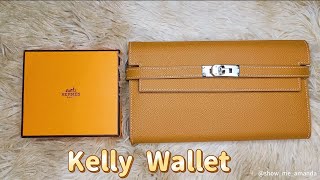 HERMES Kelly wallet愛馬仕凱莉經典長夾hermes [upl. by Bentlee]