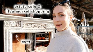 estate amp flea market shopping for DECOR  HUGE HAUL  XO MaCenna Vlogs [upl. by Branham]