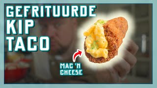 Gefrituurde Tacos van Kip gevuld met Mac n Cheese  EtenmetNick  How to [upl. by Athene]