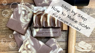 Cold Process Soap Making 101  Step by Step Tutorial w Recipe❣️  Ellen Ruth Soap [upl. by Zetra]