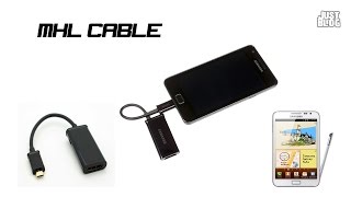 MHL micro USB to HDMI adapter cable phone to TVподключаем телефон к телевизору [upl. by Ahkihs175]