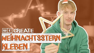 Weihnachtsstern basteln  Einfache Weihnachtsdeko selber machen  Stern aus Eisstielen  WE create [upl. by Acinorehs411]