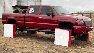 Truck on Square wheels drives 50mph Proving Mythbusters Wrong [upl. by Ellinehc67]