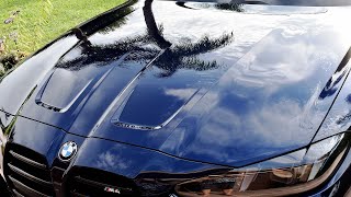 2025 Tanzanite Blue Metallic BMW M4 CQUARTZ Ceramic Coating 🌴 A Miracle Detailing [upl. by Ecnadnak]