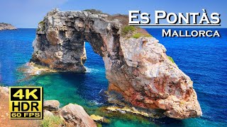 Es Pontàs Mallorca Beach Walk Cala Santanyí 4K 60fps HDR Walking Tour 💖 Balearic Islands 👀 Spain 🇪🇸 [upl. by Heidy]