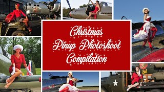 Christmas Pin Up Photo Shoot Compilation with WWII Aircraft [upl. by Flosi422]