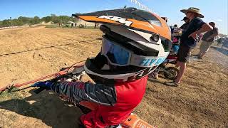 RACING my dirtbike at Mason Motocross 50 JR Class [upl. by Nairde]