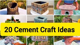 20 Cement Craft Ideas for garden decoration [upl. by Rimidalb515]