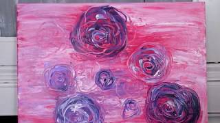 TABLEAU ABSTRAIT  les roses [upl. by Astrix]