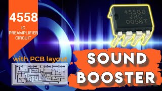 Preamplifier and toncontroller circuit using 4558 ic [upl. by Drallim494]