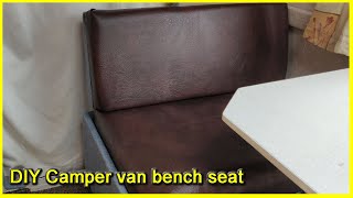 DIY Upholstered Bench Seat Camper Van Life Self Build Conversion Basic DIY upholstery 🚐 [upl. by Lindon]