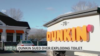 Exploding toilet at a Dunkin store in Florida left a customer filthy and injured lawsuit claims [upl. by Vivyan]