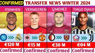 ALL CONFIRMED AND RUMOURS WINTER TRANSFER NEWSDONE DEALS✔VERMEEREN TO MAN UTDDJALO TO JUVENTUS [upl. by Nrubliw]