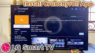 LG Smart TV How to Install Crunchyroll App [upl. by Naujat]