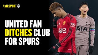 Man United Fan ABANDONS Sinking Ship And Converts To Tottenham Fan 😱⚽️ [upl. by Ydok]