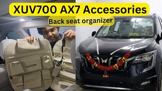 XUV700 AX7 Back Seat Organizer Review amp Installation Guide XUV700 AX7 CarAccessories [upl. by Launce]