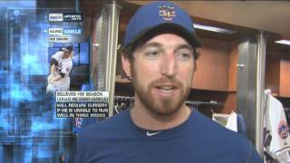 Ike Davis clarifies comments on his injured ankle [upl. by Donna349]