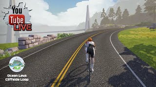 Lama LIVE Ocean Lava Cliffside Loop  NEW Watopia Route Badge Quest 🚲 [upl. by Feeney478]