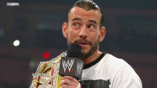 Raw  CM Punk proclaims he will be an agent of change [upl. by Jonati]