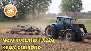 Tillage 2024  New Holland T7220 amp Kelly Diamond chain disc harrow [upl. by Aneret189]