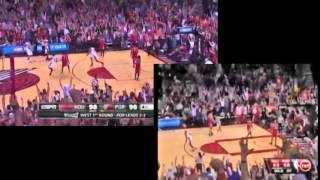 SideBySide Damian Lillard and Brandon Roy Buzzer Beaters Over Rockets [upl. by Ntsud]