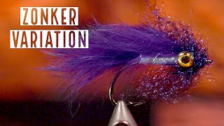 Purple Zonker Streamer Fly Pattern Fly Tying Tutorial [upl. by Alleras]