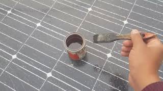 How to repair broken solar panels with varnish [upl. by Xavler]