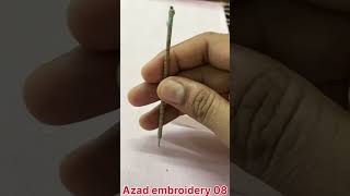 Aari work ❤️first stitch tips for beginners aariworkusingnormalneedle 🌹 [upl. by Remo]