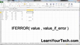 IFERROR Function Microsoft Excel [upl. by Eigriv]