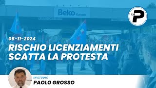 TGPrealpina 08112024  Rischio licenziamenti scatta la protesta [upl. by Enamrahs649]