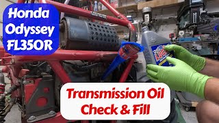 Honda Odyssey FL350  Transmission Oil Check [upl. by Christoffer]