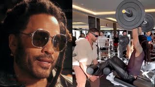 Lenny Kravitz Explains Leather Pants Workout Attire [upl. by Htir61]