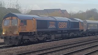 GBRF 66748 6M01 1051 Tinsley Yard Gbrf to Bardon Hill Gbrf [upl. by Dnomso]