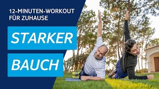 Starker straffer Bauch in nur 12 Minuten  Bauchtraining für zu Hause [upl. by Gnohp]