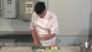 Basic Cuts Of Vegetables  Mirepoix [upl. by Nelie]