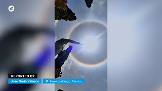 Spectacular solar halo in Temascalcingo Mexico [upl. by Coulson937]