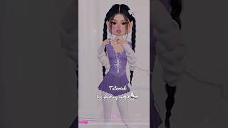 TUTORIAL for CUTE ICE SKATER FIT in DTI 🤍💗💜 dresstoimpress roblox yasginger [upl. by Yznil]