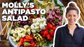 Molly Yehs Antipasto Salad with ProsciuttoWrapped Breadsticks  Girl Meets Farm  Food Network [upl. by Llennaj]