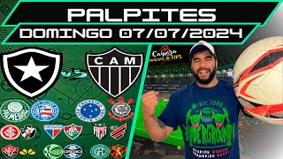 PALPITES DE FUTEBOL PARA HOJE 07 07 2024 DOMINGO 31 JOGOS  BILHETE PRONTO Caipora Análises e TIPs [upl. by Clayton283]