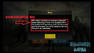 Pubg Mobile Cihazınız Desteklenmiyor Hatası \u00100 çözüm [upl. by Natalia]