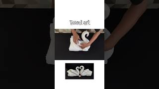 TOWEL ART  TOWEL FOLDING DESIGN diy how trending [upl. by Davide997]