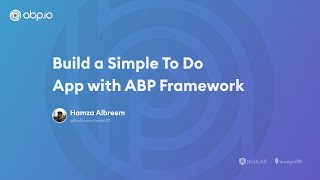 Build a Simple To Do App with ABP Framework Angular  MongoDb [upl. by Tirrag]