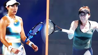 MUGURUZA VS BRENGLE WTA TENNIS DOHA RD 16 LIVE SCORE [upl. by Mikahs]